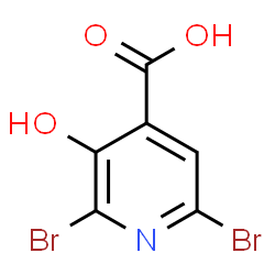 ChemSpider 2D Image | 2,6-Dibromo-3-hydroxyisonicotinic acid | C6H3Br2NO3