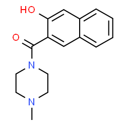 ChemSpider 2D Image | (3-Hydroxy-2-naphthyl)(4-methyl-1-piperazinyl)methanone | C16H18N2O2