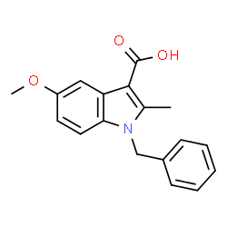 ChemSpider 2D Image | 1-Benzyl-5-methoxy-2-methyl-1H-indole-3-carboxylic acid | C18H17NO3