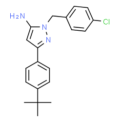ChemSpider 2D Image | 5-(4-tert-Butyl-phenyl)-2-(4-chloro-benzyl)-2H-pyrazol-3-ylamine | C20H22ClN3