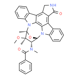 ChemSpider 2D Image | N-[(15S,16R,17R,18S)-17-Methoxy-17,18-dimethyl-5-oxo-28-oxa-4,14,19-triazaoctacyclo[12.11.2.1~15,18~.0~2,6~.0~7,27~.0~8,13~.0~19,26~.0~20,25~]octacosa-1,6,8,10,12,20,22,24,26-nonaen-16-yl]-N-methylben
zamide | C35H30N4O4