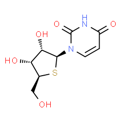 ChemSpider 2D Image | 1-(4-Thio-beta-L-ribofuranosyl)-2,4(1H,3H)-pyrimidinedione | C9H12N2O5S