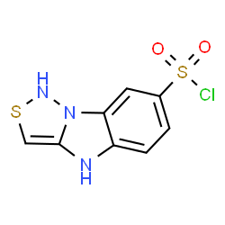 ChemSpider 2D Image | 4H-[1,2,3]Thiadiazolo[3,4-a]benzimidazole-7-sulfonyl chloride | C8H6ClN3O2S2