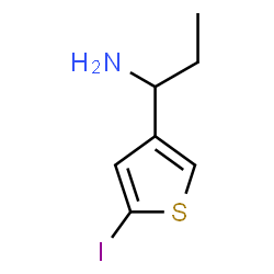 ChemSpider 2D Image | 1-(5-Iodo-3-thienyl)-1-propanamine | C7H10INS