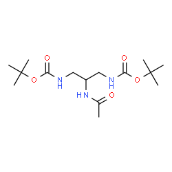 ChemSpider 2D Image | Bis(2-methyl-2-propanyl) (2-acetamido-1,3-propanediyl)biscarbamate | C15H29N3O5