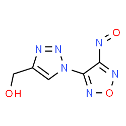 ChemSpider 2D Image | [1-(4-Nitroso-1,2,5-oxadiazol-3-yl)-1H-1,2,3-triazol-4-yl]methanol | C5H4N6O3