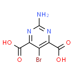 ChemSpider 2D Image | 2-Amino-5-bromo-4,6-pyrimidinedicarboxylic acid | C6H4BrN3O4