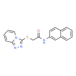 ChemSpider 2D Image | N-(2-Naphthyl)-2-([1,2,4]triazolo[4,3-a]pyridin-3-ylsulfanyl)acetamide | C18H14N4OS