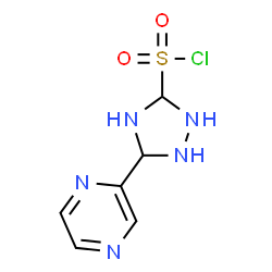 ChemSpider 2D Image | 5-(2-Pyrazinyl)-1,2,4-triazolidine-3-sulfonyl chloride | C6H8ClN5O2S