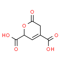 ChemSpider 2D Image | 6-Oxo-5,6-dihydro-2H-pyran-2,4-dicarboxylic acid | C7H6O6