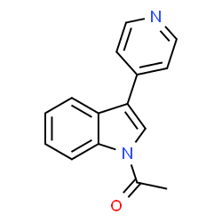 ChemSpider 2D Image | 1-acetyl-3-pyridin-4-yl-1H-indole | C15H12N2O