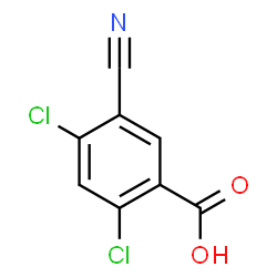 ChemSpider 2D Image | 2,4-Dichloro-5-cyanobenzoic acid | C8H3Cl2NO2