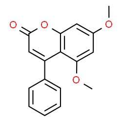 ChemSpider 2D Image | 5,7-Dimethoxy-4-phenyl-chromen-2-one | C17H14O4