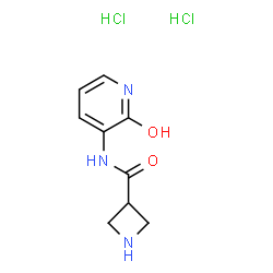 ChemSpider 2D Image | N-(2-Hydroxy-3-pyridinyl)-3-azetidinecarboxamide dihydrochloride | C9H13Cl2N3O2