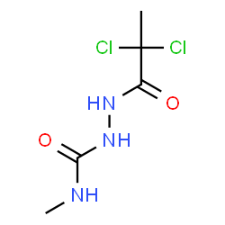 ChemSpider 2D Image | 2-(2,2-Dichloropropanoyl)-N-methylhydrazinecarboxamide | C5H9Cl2N3O2
