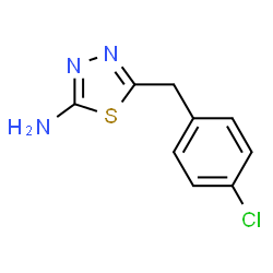 ChemSpider 2D Image | 5-(4-Chlorobenzyl)-1,3,4-thiadiazol-2-amine | C9H8ClN3S