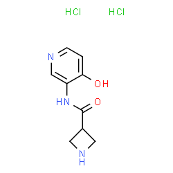 ChemSpider 2D Image | N-(4-Hydroxy-3-pyridinyl)-3-azetidinecarboxamide dihydrochloride | C9H13Cl2N3O2