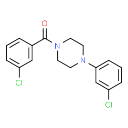 ChemSpider 2D Image | (3-Chlorophenyl)[4-(3-chlorophenyl)-1-piperazinyl]methanone | C17H16Cl2N2O