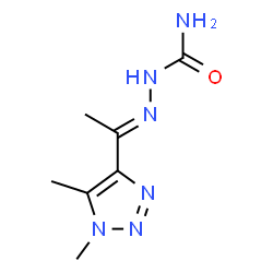 ChemSpider 2D Image | (2E)-2-[1-(1,5-Dimethyl-1H-1,2,3-triazol-4-yl)ethylidene]hydrazinecarboxamide | C7H12N6O