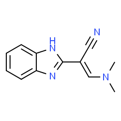 ChemSpider 2D Image | (2E)-2-(1H-Benzimidazol-2-yl)-3-(dimethylamino)acrylonitrile | C12H12N4