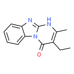 ChemSpider 2D Image | 3-Ethyl-2-methylpyrimido[1,2-a]benzimidazol-4(1H)-one | C13H13N3O