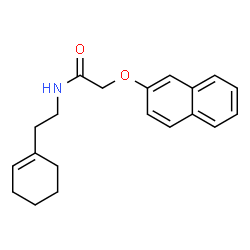 ChemSpider 2D Image | N-[2-(1-Cyclohexen-1-yl)ethyl]-2-(2-naphthyloxy)acetamide | C20H23NO2