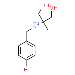 ChemSpider 2D Image | N-(4-Bromobenzyl)-1,3-dihydroxy-2-methyl-2-propanaminium | C11H17BrNO2