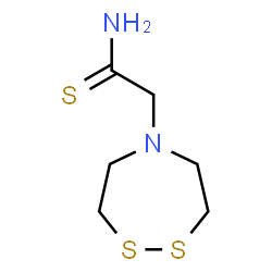 ChemSpider 2D Image | 2-(1,2,5-Dithiazepan-5-yl)ethanethioamide | C6H12N2S3