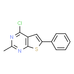 ChemSpider 2D Image | 4-Chloro-2-methyl-6-phenylthieno[2,3-d]pyrimidine | C13H9ClN2S