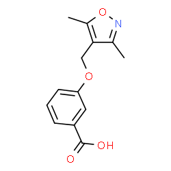 ChemSpider 2D Image | 3-(3,5-Dimethyl-isoxazol-4-ylmethoxy)-benzoic acid | C13H13NO4