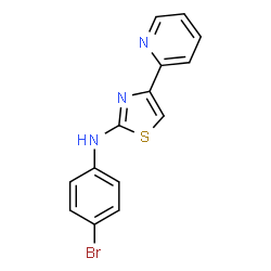 ChemSpider 2D Image | N-(4-Bromophenyl)-4-(2-pyridinyl)-1,3-thiazol-2-amine | C14H10BrN3S
