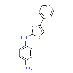 ChemSpider 2D Image | N-[4-(4-Pyridinyl)-1,3-thiazol-2-yl]-1,4-benzenediamine | C14H12N4S
