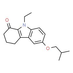 ChemSpider 2D Image | 9-Ethyl-6-isobutoxy-2,3,4,9-tetrahydro-carbazol-1-one | C18H23NO2
