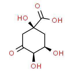 ChemSpider 2D Image | (1S,3R,4R)-1,3,4-Trihydroxy-5-oxocyclohexanecarboxylic acid | C7H10O6