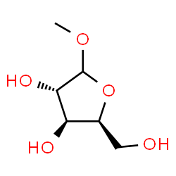 ChemSpider 2D Image | Methyl L-xylofuranoside | C6H12O5