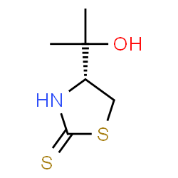 ChemSpider 2D Image | (4R)-4-(2-Hydroxy-2-propanyl)-1,3-thiazolidine-2-thione | C6H11NOS2