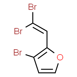 ChemSpider 2D Image | 3-Bromo-2-(2,2-dibromovinyl)furan | C6H3Br3O