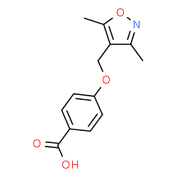 ChemSpider 2D Image | 4-((3,5-dimethylisoxazol-4-yl)methoxy)benzoic acid | C13H13NO4