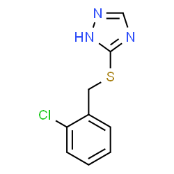 ChemSpider 2D Image | 3-[(2-Chlorobenzyl)sulfanyl]-1H-1,2,4-triazole | C9H8ClN3S