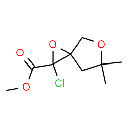 ChemSpider 2D Image | Methyl 2-chloro-6,6-dimethyl-1,5-dioxaspiro[2.4]heptane-2-carboxylate | C9H13ClO4
