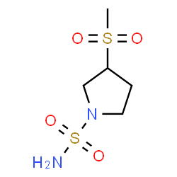 ChemSpider 2D Image | 3-(Methylsulfonyl)-1-pyrrolidinesulfonamide | C5H12N2O4S2