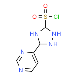 ChemSpider 2D Image | 5-(4-Pyrimidinyl)-1,2,4-triazolidine-3-sulfonyl chloride | C6H8ClN5O2S