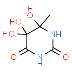 ChemSpider 2D Image | 5,5,6-Trihydroxy-6-methyldihydro-2,4(1H,3H)-pyrimidinedione | C5H8N2O5
