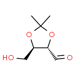 ChemSpider 2D Image | (4S,5R)-5-(Hydroxymethyl)-2,2-dimethyl-1,3-dioxolane-4-carbaldehyde | C7H12O4