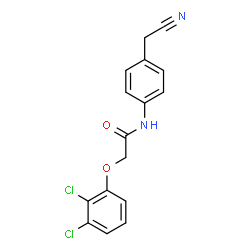 ChemSpider 2D Image | N-[4-(Cyanomethyl)phenyl]-2-(2,3-dichlorophenoxy)acetamide | C16H12Cl2N2O2