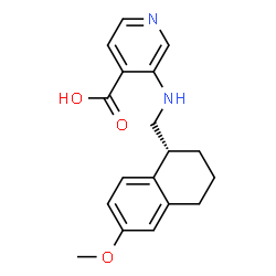 ChemSpider 2D Image | 3-({[(1R)-6-Methoxy-1,2,3,4-tetrahydro-1-naphthalenyl]methyl}amino)isonicotinic acid | C18H20N2O3