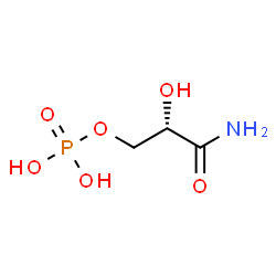 ChemSpider 2D Image | (2S)-3-Amino-2-hydroxy-3-oxopropyl dihydrogen phosphate | C3H8NO6P