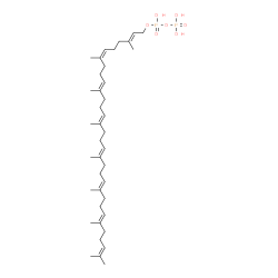 ChemSpider 2D Image | (2E,6Z,10E,14E,18E,22E,26E)-3,7,11,15,19,23,27,31-Octamethyl-2,6,10,14,18,22,26,30-dotriacontaoctaen-1-yl trihydrogen diphosphate | C40H68O7P2