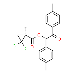 ChemSpider 2D Image | (1S)-1,2-Bis(4-methylphenyl)-2-oxoethyl (1S)-2,2-dichloro-1-methylcyclopropanecarboxylate | C21H20Cl2O3