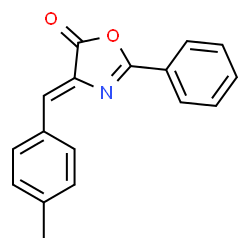ChemSpider 2D Image | (Z)-4-(4-Methylbenzylidene)-2-phenyloxazol-5(4H)-one | C17H13NO2